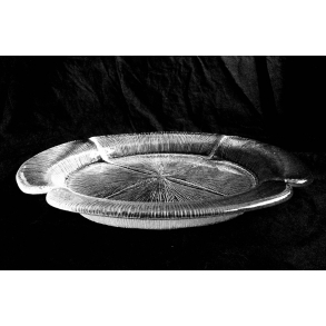 Holmegaard Garni Fad - Riflet Glas - 27,5 cm.