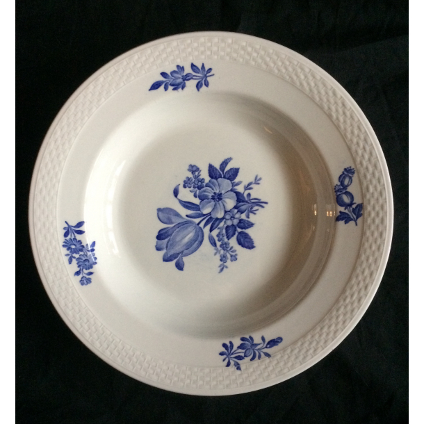 Blblomstret Stel - Dyb Tallerken - 22,5 cm. - Aluminia