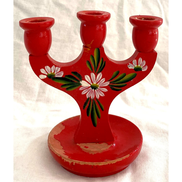 3-Armet Julestage - Malet Tr - Rd - Mnster - 10,5 cm.