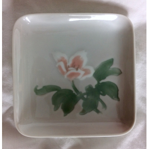 Julerose Stel - Firkantet Asiet Nr. 333 - Lys Rosa - 13 cm. - B&G