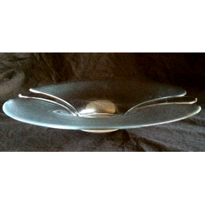 Holmegaard Lilje Fad - Matteret Glas - 35 cm.