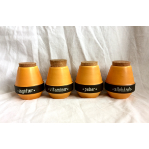 Sholm Krydderikrukker - Gul - St Af 4