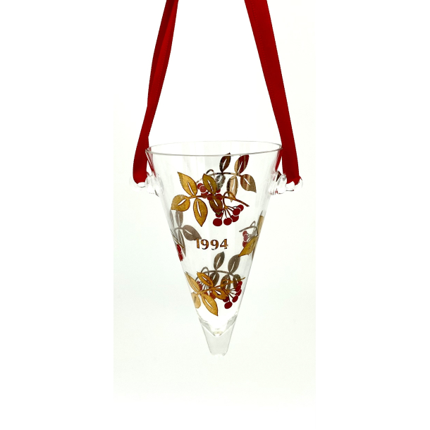 Holmegaard Christmas Juleophng - rets Krmmerhus 1994 - 10 cm.