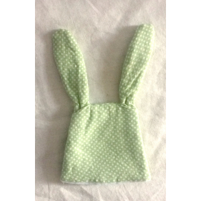 ggevarmer - Pskehare - Lysegrn - Prikker - 13,5 cm.