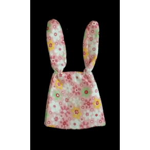 ggevarmer - Pskehare - Lyserd - Blomster - 13,5 cm.