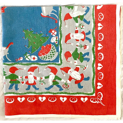 Retro Dug - Juledug - Nisser - 87 cm. - Almedahls Hndtryk