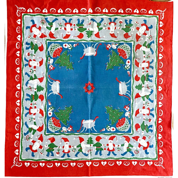 Retro Dug - Juledug - Nisser - 87 cm. - Almedahls Hndtryk