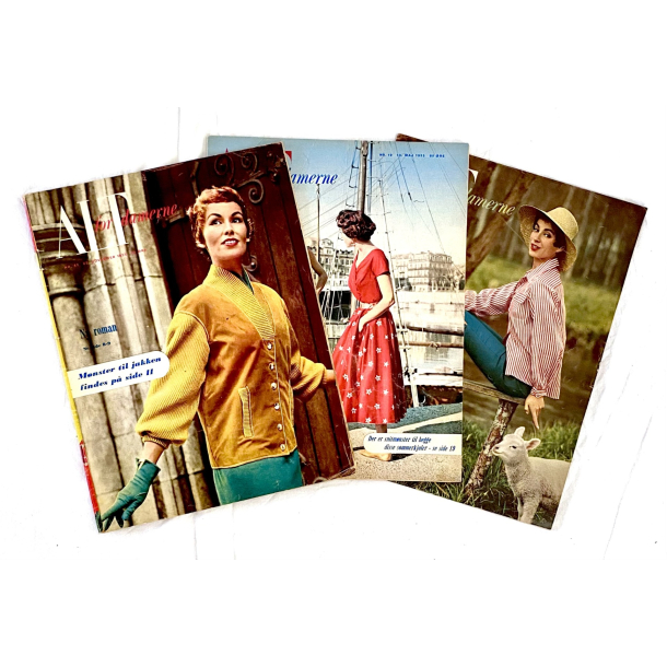 Retro Ugeblade - Alt For Damerne - r 1955 - Nr. 19, 29 &amp; 47 - St Af 3