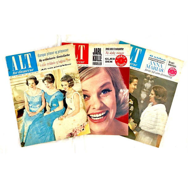 Retro Ugeblade - Alt For Damerne - r 1965 - Nr. 1 &amp; 3-4 - St Af 3