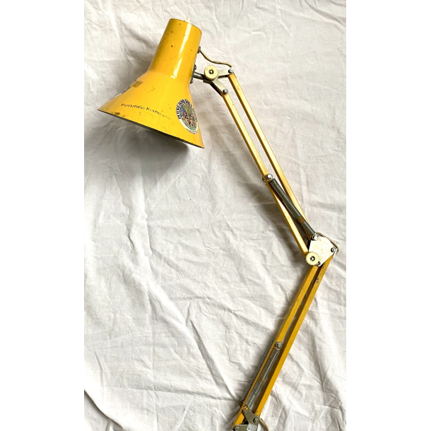 Retro Arkitektlampe - Gul - 74 cm.