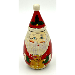 Retro Julepynt - Babushka Dukke - Julemand - 5 Dele - 13 cm.