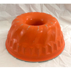 Retro Bageform - Rund - Orange - 22,5 cm.