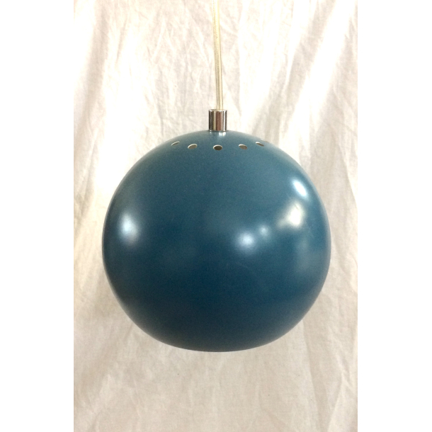 Retro Lampe - Ball Pendel - Bl - 18 cm.