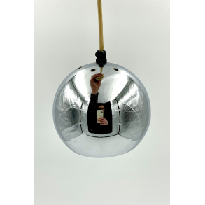 Ball Lampe - Pendel - Blank Slv - 14 cm.