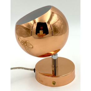 Ball Lampe - Vglampe - Blank Kobber - 17 cm.