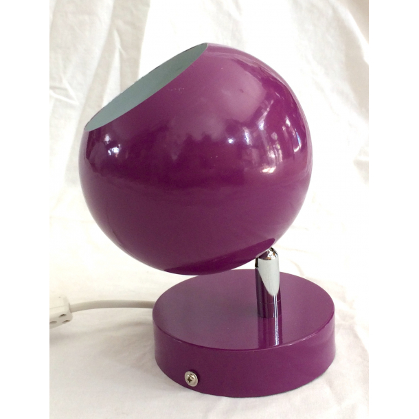 Retro Lampe - Ball Vglampe - Lilla - 20 cm.