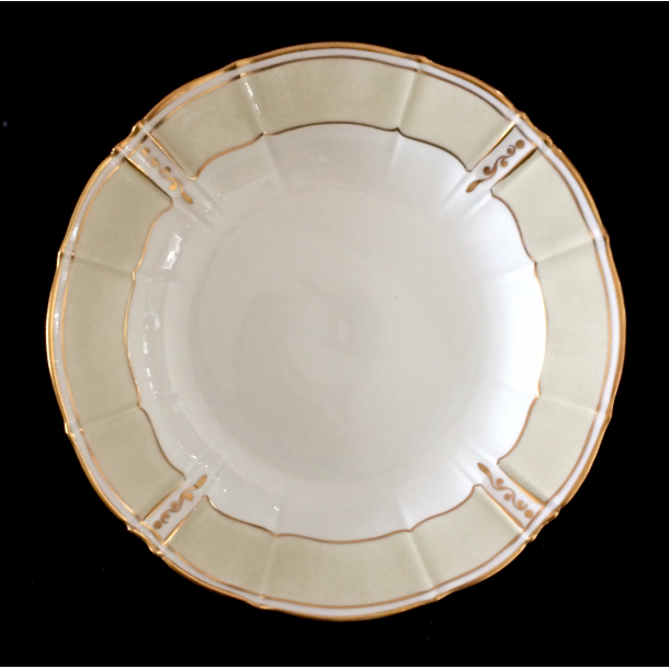 Dyb Tallerken - Grn Kant Nr. 23 - 21,5 cm. - B&G
