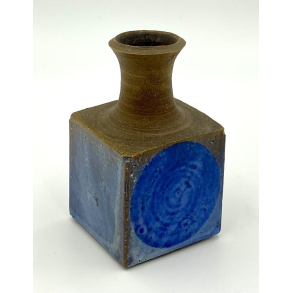 Birgit Borik Vase - Blglaseret Stentj - 9,5 cm. - Stauerbyskov Potteri