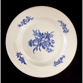 Blblomstret Stel - Flad Tallerken 22,5 cm. - Aluminia