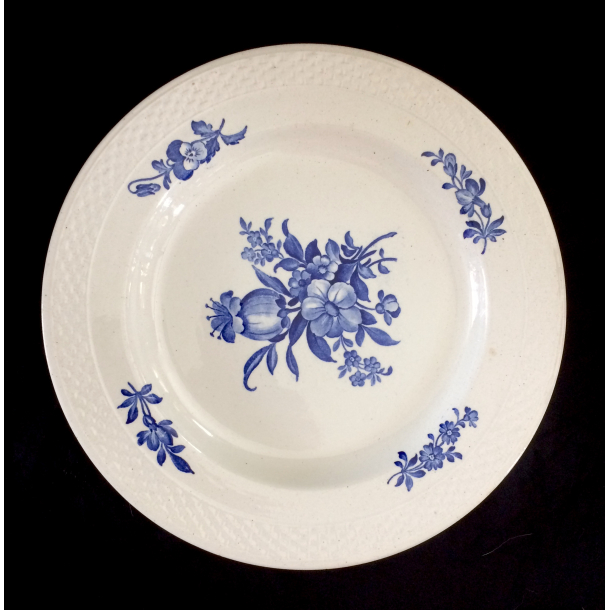 Blblomstret Stel - Flad Tallerken 22,5 cm. - Aluminia