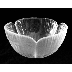 Skl - Blomst - Matteret Glas - 19 cm.