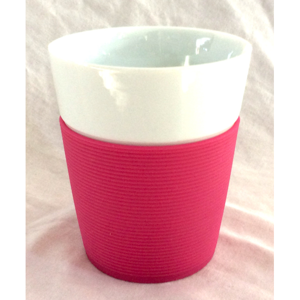 Bodum Bistro Termokrus - Porceln &amp; Silikone - Pink - 10 cm.