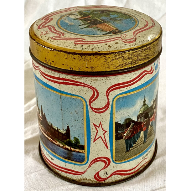 Retro Dse - Forgyldt Bolchedse - Kbenhavnske Motiver - 10,5 cm.