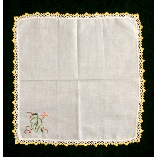 Pskepynt - Brdserviet - Broderi - 29 cm.