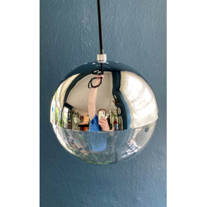 Crton Maison Ball Lampe - Pendel - Glas & Blank Stl - 19 cm. - Sinnerup