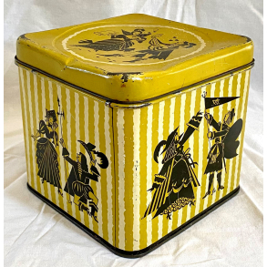 Gammel Dse - Firkantet - Krlighedsmotiver - 18 cm.