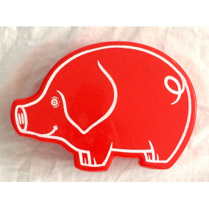 Retro Juledse - Julegris - Rd - 22,5 cm.