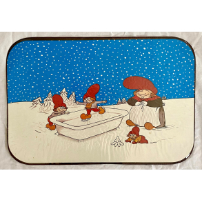 Julepynt - Dkkeserviet - Nisser - Motiv Nr. 3 - 43,5 cm.