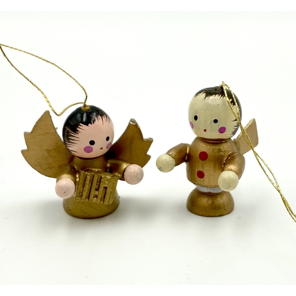 Retro Julepynt - Juleophng - Engle - Malet Tr - Daells Varehus - St Af 2