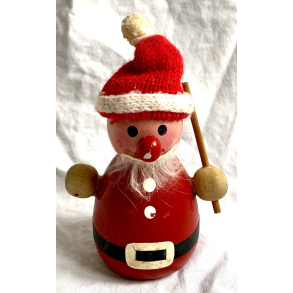 Retro Julepynt - Julemand - Malet Tr - 12,5 cm. - Daells Varehus