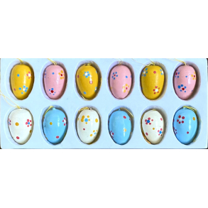 Retro P�skepynt - P�ske�g - Malet Tr� - Daells Varehus -  S�t Af 12