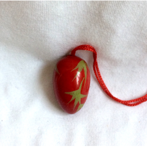 Retro Pskepynt - Pskeg - Malet Tr - Rd - 2,5 cm. - Daells Varehus