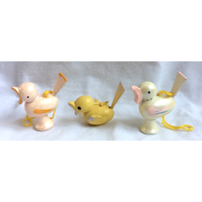 Retro Pskepynt - Pskekyllinger - Malet Tr - Pastelfarver - Daells Varehus - St Af 3