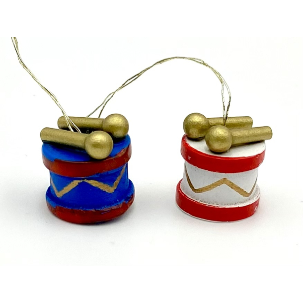 Retro Julepynt - Juleophng - Trommer - Malet Tr - Daells Varehus - St Af 2