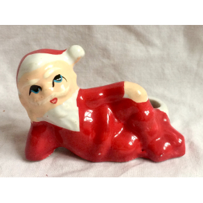 Retro Julepynt - Lysestage - Liggende Nisse - Daells Varehus