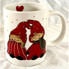 Julestel - Krus - Nis Family - Hvid - 9,5 cm. - Det Gamle Apotek