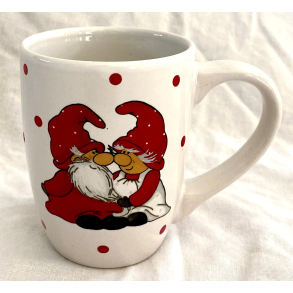 Julestel - Krus - Nis Family - Hvid - 9 cm. - Det Gamle Apotek