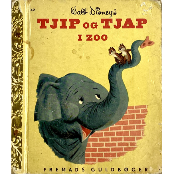 Retro Brnebog - Tjip &amp; Tjap I Zoo - Fremads Guldbger Nr. 42 - r 1957 - Walt Disney