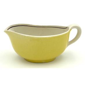 Retro Stel - Sovsekande - Gul & Hvid - 17 cm. - Dresden Lertjsfabrik