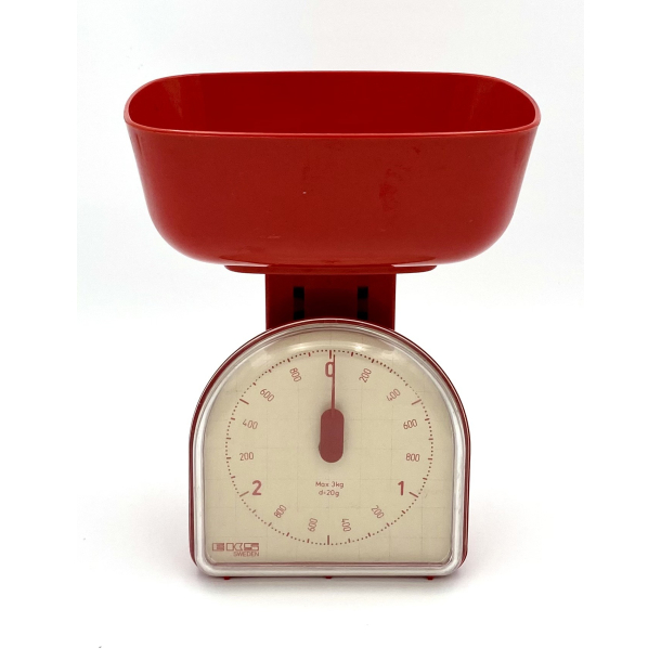 Retro K�kkenv�gt - R�d Plast - 1970'erne - 21 cm. - EKS