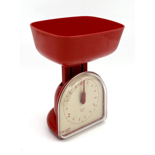Retro K�kkenv�gt - R�d Plast - 1970'erne - 21 cm. - EKS