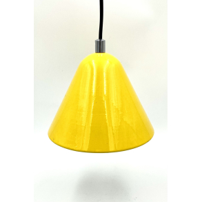 Emalje Lampe - Pendel Nr. 4054 - Gul - 18 cm. - El-Light