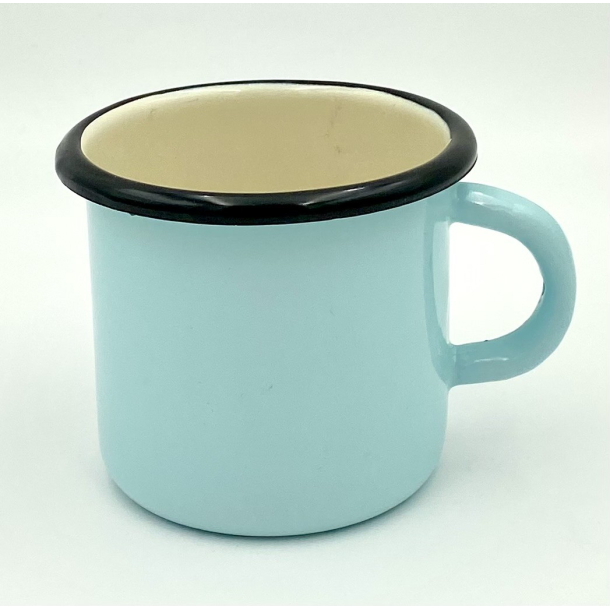 Emalje Stel - Krus - Lysebl� - 9,5 cm.