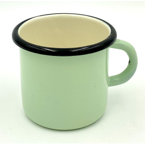 Emalje Stel - Krus - Mintgr�n - 9,5 cm.