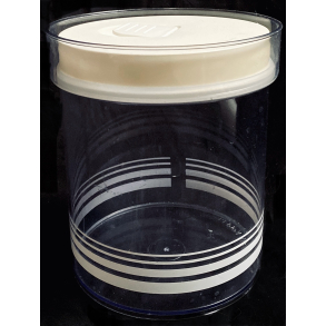 Erik Kold Dse - Gryn - Striber - Hvid - 16,5 cm.