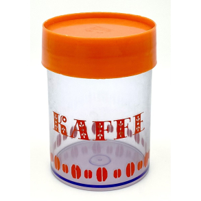 Erik Kold D�se - Kaffe - B�nner - Orange - 15 cm.